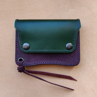 Short Trucker Wallet With A Ring For Chain Or Lanyard, EDC Wallet For Rider, Biker or Trucker