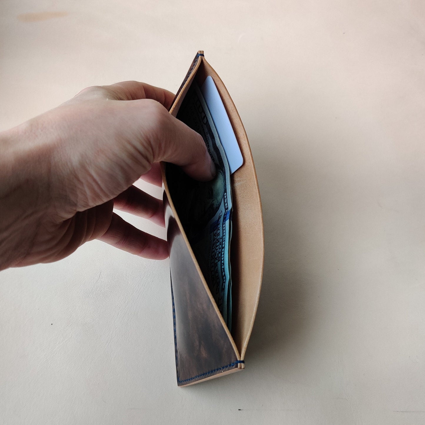 Rocado Shell Cordovan Handmade Minimalist long wallet