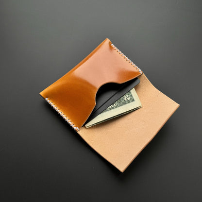 Rocado Shell Cordovan Minimalist Card Holder Wallet