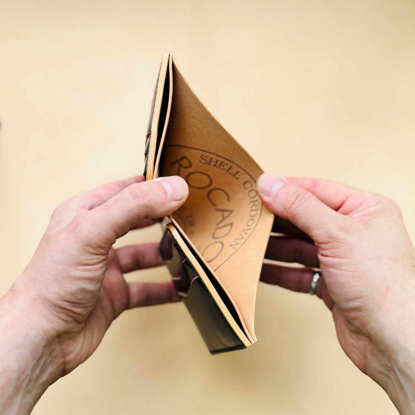 Rocado Shell Cordovan Wallet, Leather Bifold Wallet, Luxury Wallet