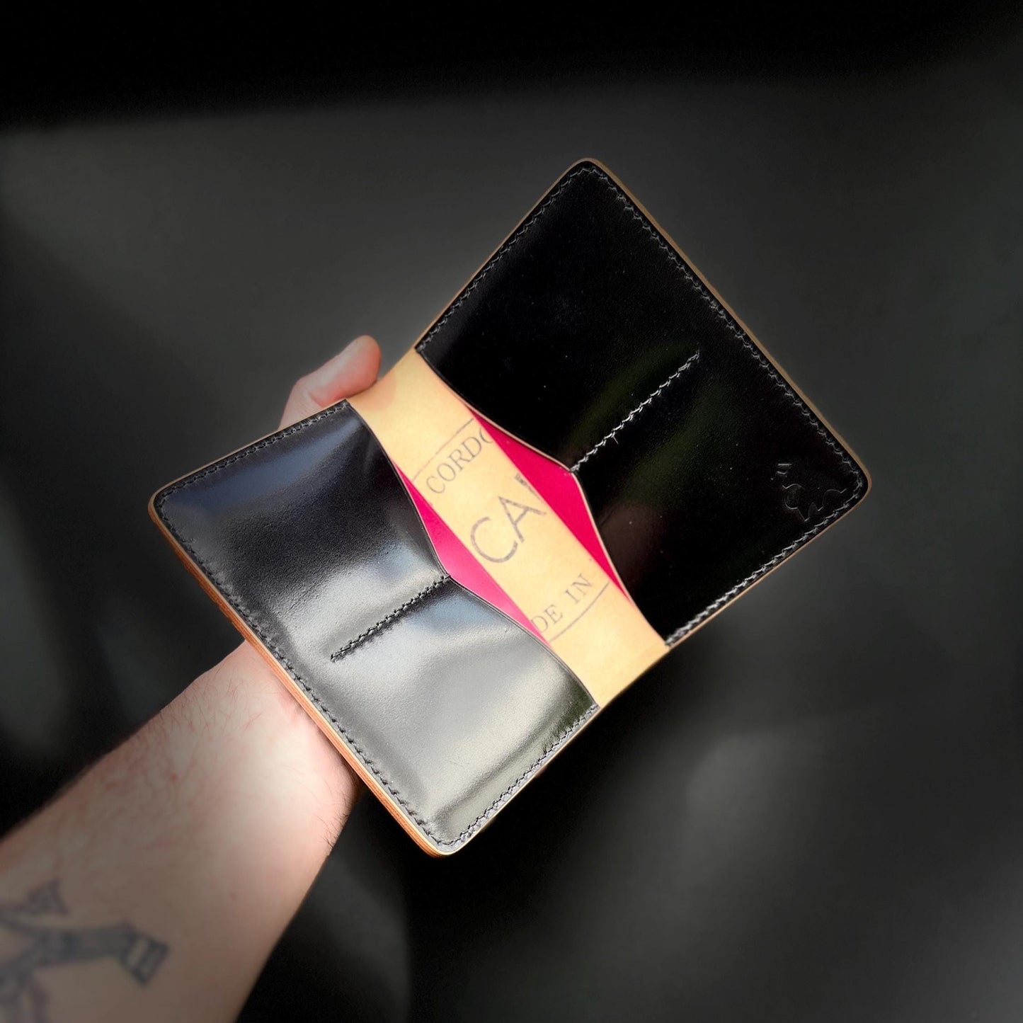 Rocado Shell Cordovan leather bifold wallet