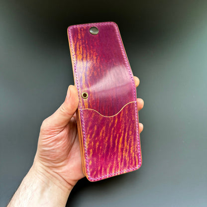 Rocado Shell Cordovan Leather vertical minimalist bifold EDC wallet