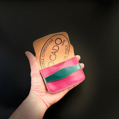 Rocado Shell Cordovan Wallet – Handmade Flap Design, Slim & Minimal, Outer Quick Access Pocket