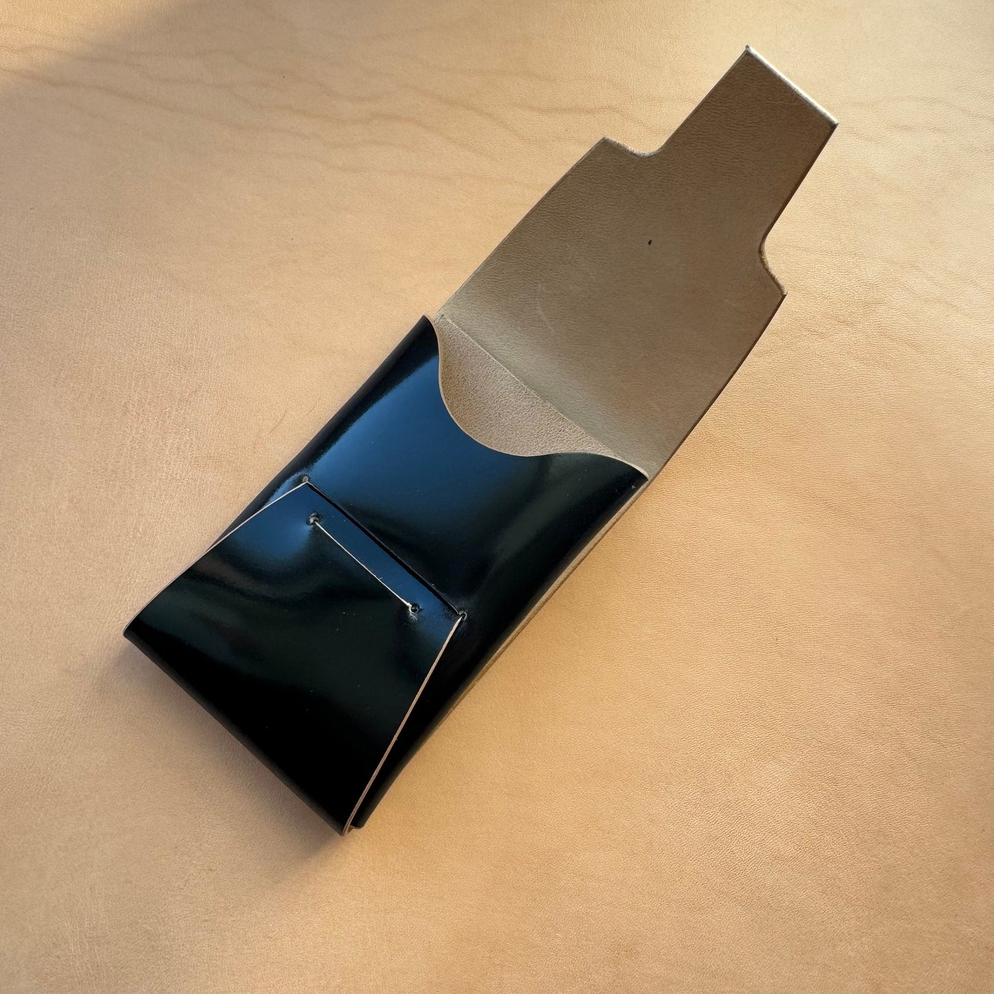 Rocado Shell Cordovan Stitchless Leather Mini Cards Wallet, Origami Minimalist Wallet, EDC Card Holder Case