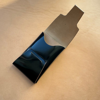 Rocado Shell Cordovan Stitchless Leather Mini Cards Wallet, Origami Minimalist Wallet, EDC Card Holder Case