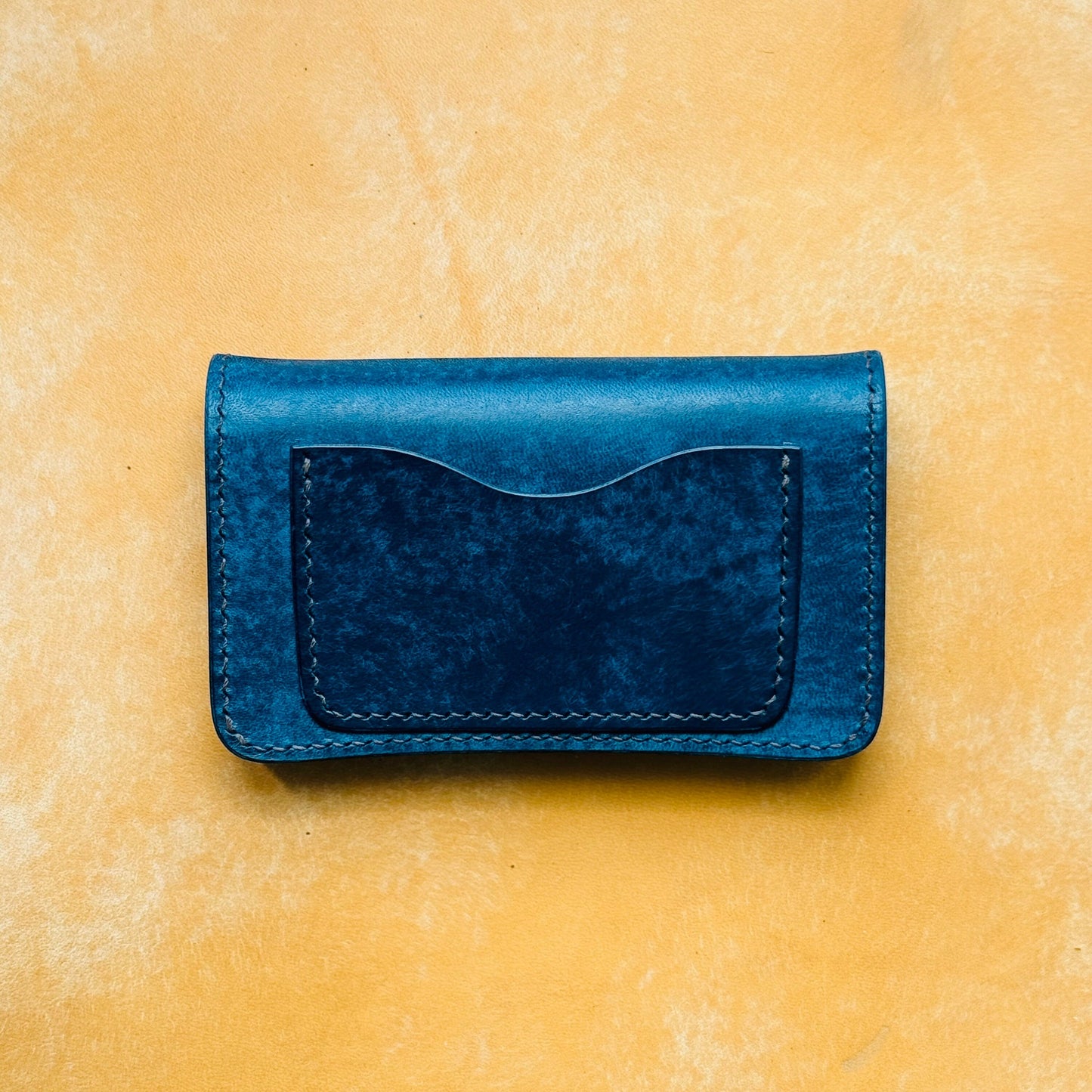 Handmade Leather Mini Trucker Wallet, Luxury Compact Wallet