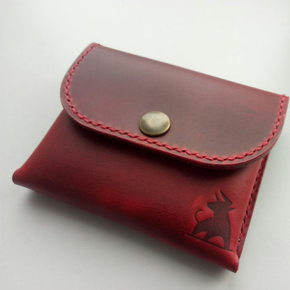 Leather Origami Wallet, Minimalist Pocket Wallet, Coin Purse And Card Case Wallet, Leather Card Holder