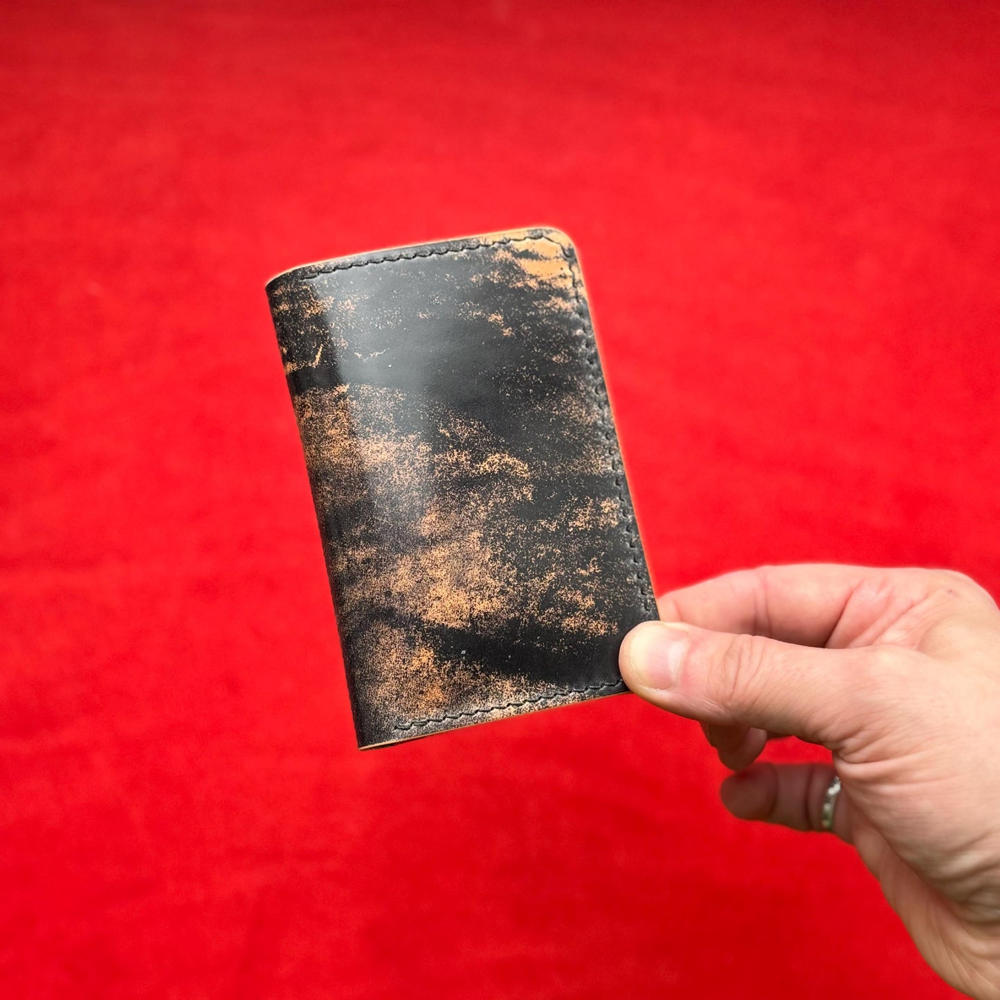 Rocado Shell Cordovan Wallet, Vertical Leather Bifold Wallet, Minimalist Slim Luxury Wallet