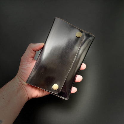 Shell Cordovan Leather Travel Wallet – Passport Holder, Trucker Wallet, Field Notes Cover