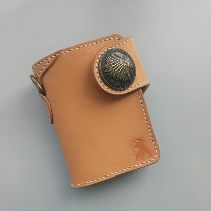 Leather Biker Wallet With Coin purse, Concho Wallet, Trucker Wallet, Chain Wallet, Men's Wallet, Leather Wallet, Rider wallet
