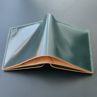 Rocado Shell Cordovan Wallet, Leather Bifold Wallet, Luxury Wallet