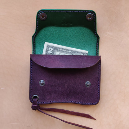 Short Trucker Wallet With A Ring For Chain Or Lanyard, EDC Wallet For Rider, Biker or Trucker