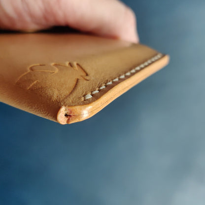 Leather Slim And Simple Card Holder, Minimalist, Compact Wallet For Cards And Folded Bills, Credit Card Holder With Two Snaps