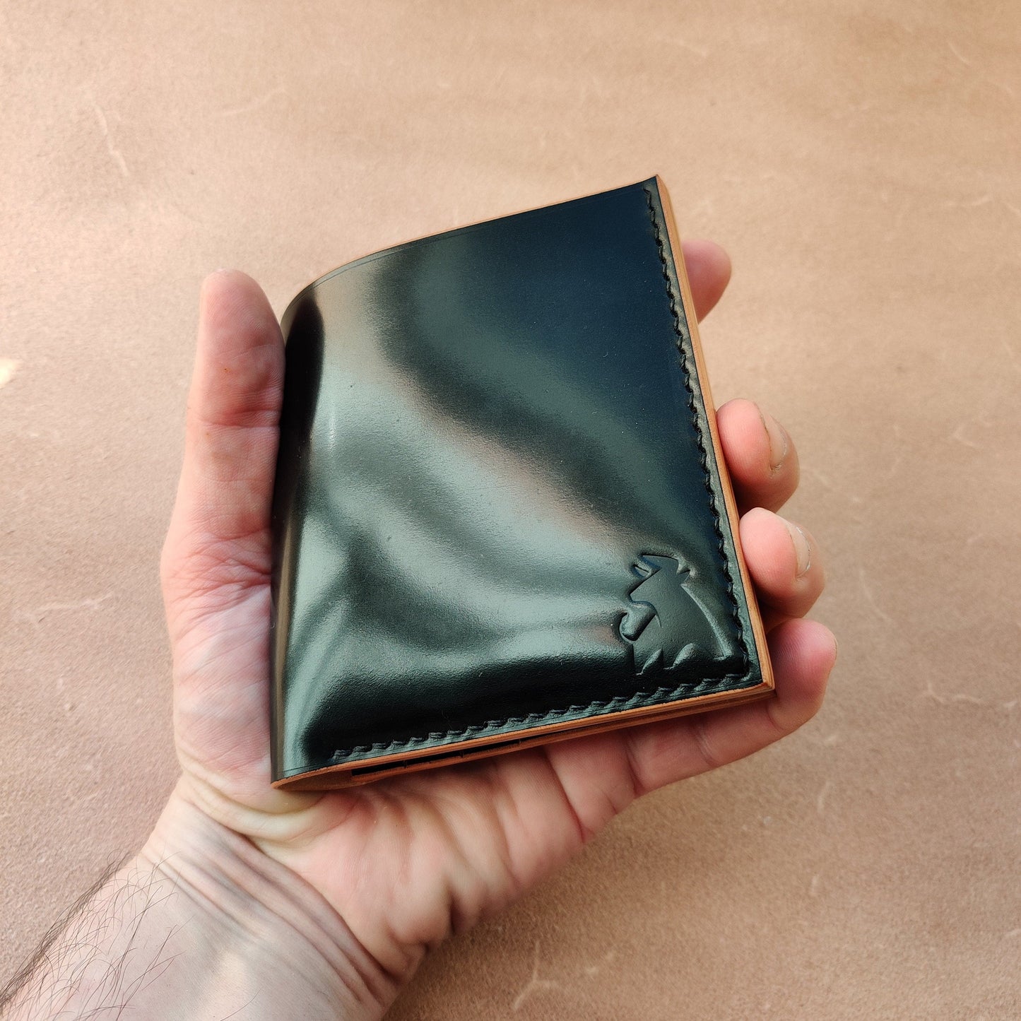 Rocado Shell Cordovan Wallet, Leather Bifold Wallet, Luxury Wallet