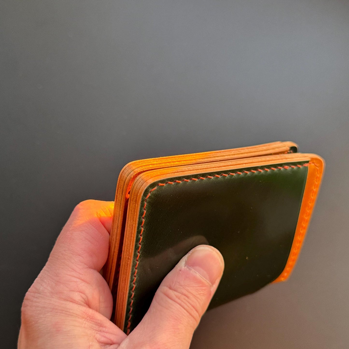 Rocado Shell Cordovan leather bifold wallet