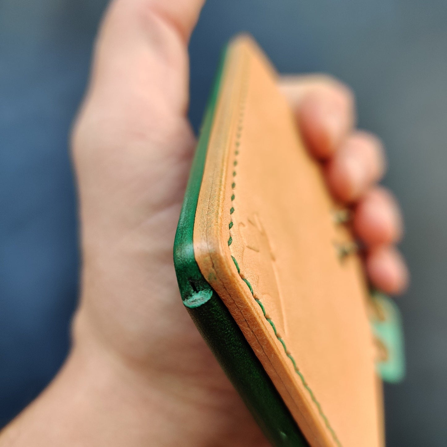 Leather Card Holder, Vegetable Tanned Pocket Mini Wallet, Minimalist Card Holder Case