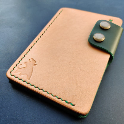 Leather Card Holder, Vegetable Tanned Pocket Mini Wallet, Minimalist Card Holder Case