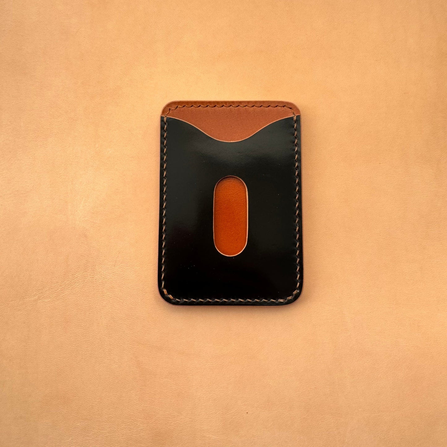 Rocado Shell Cordovan Wallet, Leather Card Wallet, Minimalist Slim Luxury Wallet