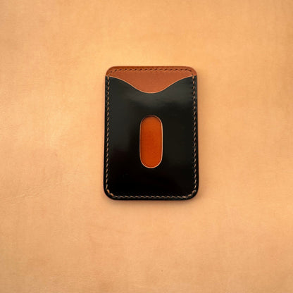 Rocado Shell Cordovan Wallet, Leather Card Wallet, Minimalist Slim Luxury Wallet