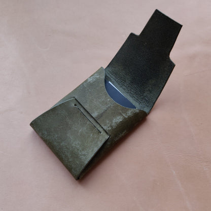 Stitchless Leather Cards Wallet, Origami Minimalist Wallet, EDC Card Holder Case