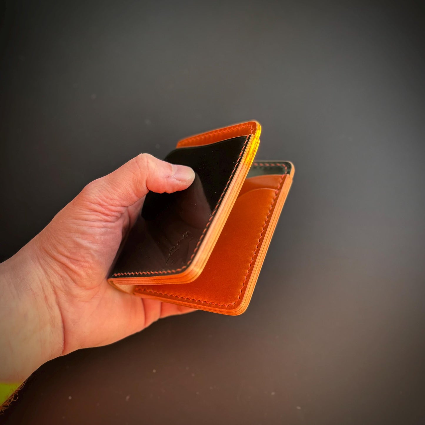 Rocado Shell Cordovan leather bifold wallet