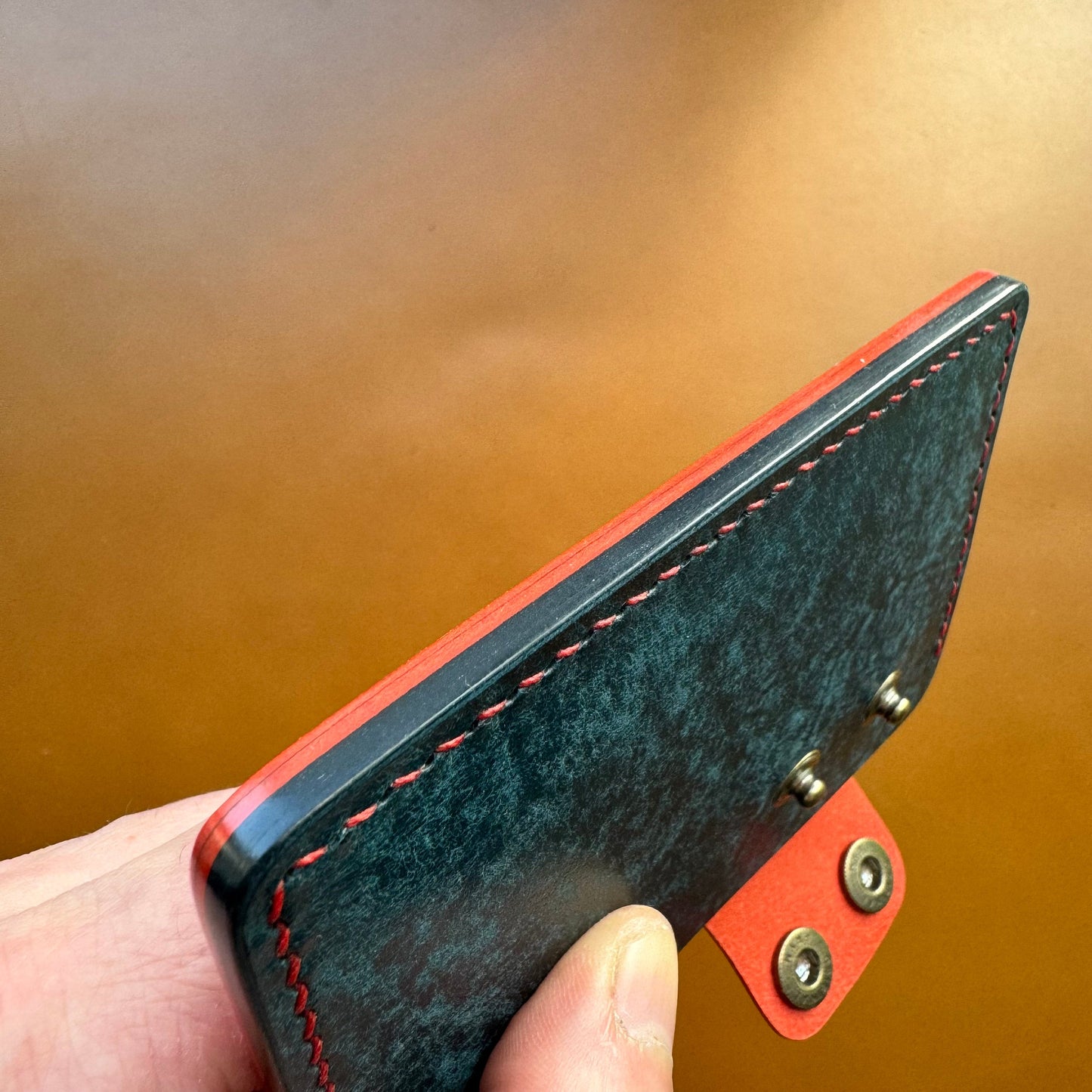 Leather Card Holder, Vegetable Tanned Pocket Mini Wallet, Minimalist Card Holder Case