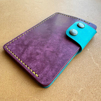 Leather Card Holder, Vegetable Tanned Pocket Mini Wallet, Minimalist Card Holder Case