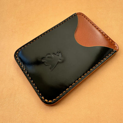 Rocado Shell Cordovan Wallet, Leather Card Wallet, Minimalist Slim Luxury Wallet