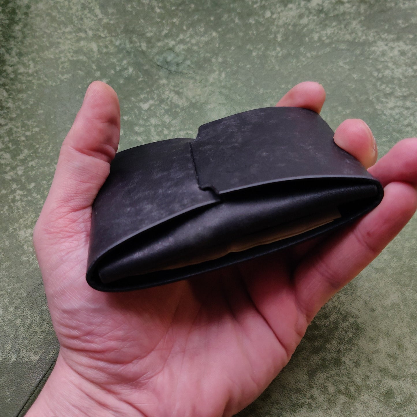 Stitchless Leather Cards Wallet, Origami Minimalist Wallet, EDC Card Holder Case