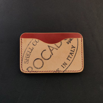 Shell Cordovan Wallet, Horizontal Leather Card Wallet, Minimalist Slim Luxury Wallet