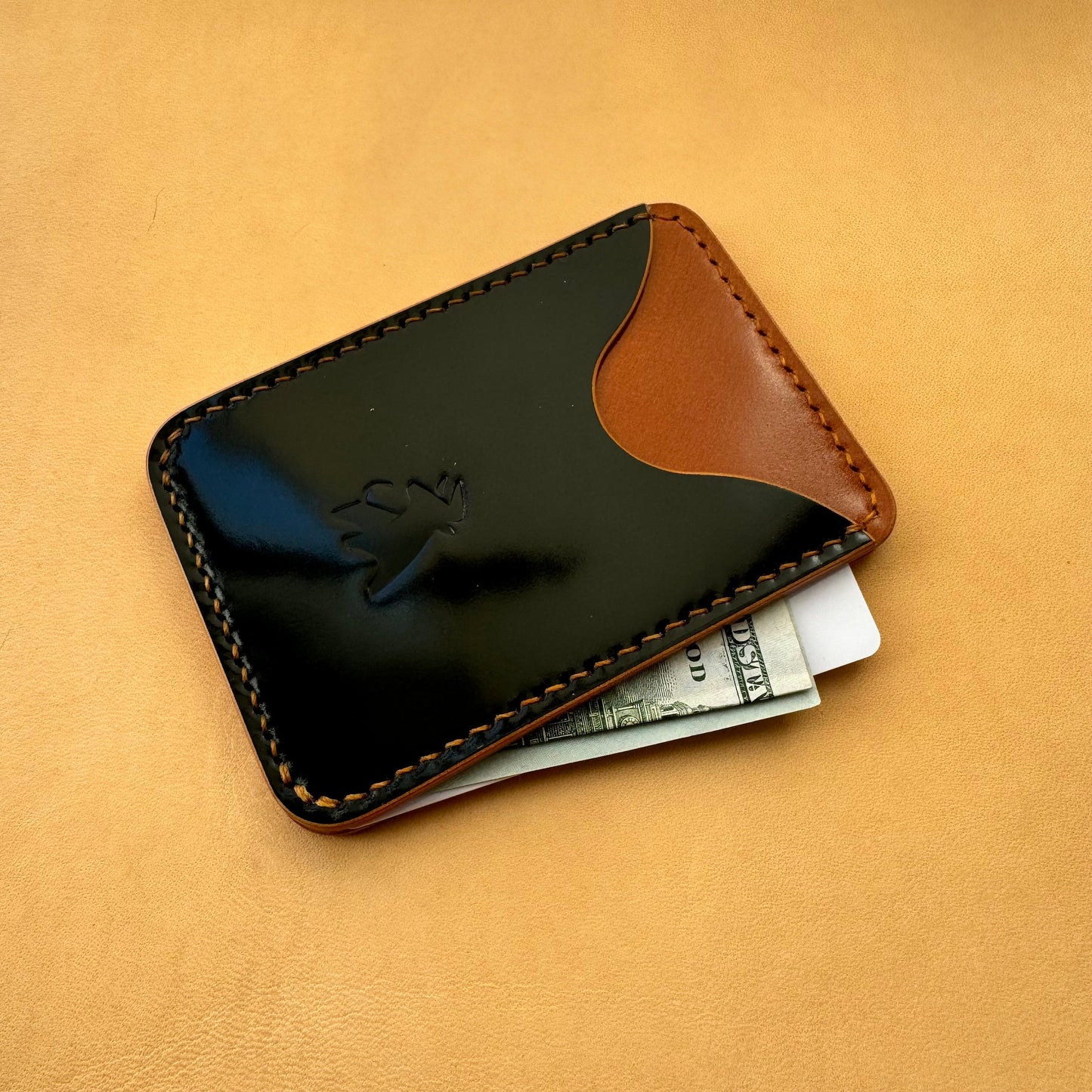 Rocado Shell Cordovan Wallet, Leather Card Wallet, Minimalist Slim Luxury Wallet