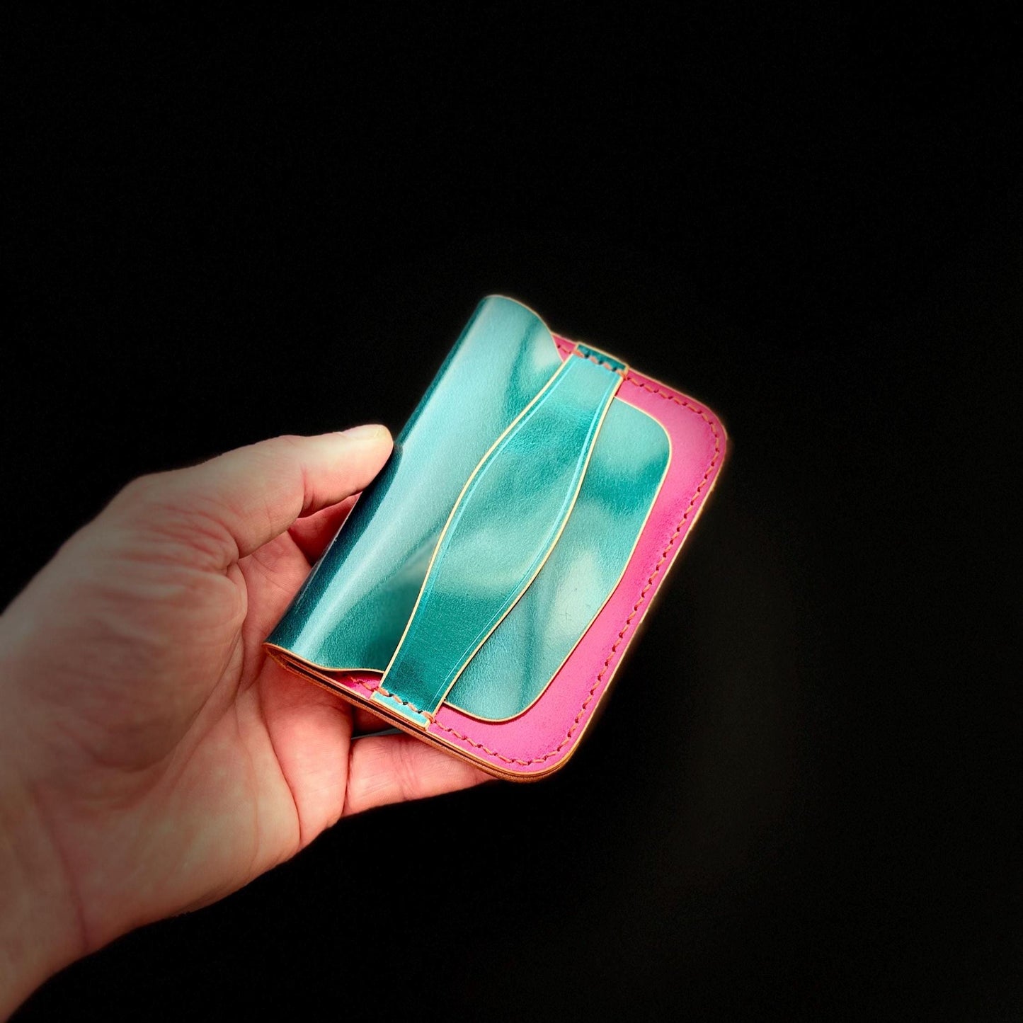 Rocado Shell Cordovan Wallet – Handmade Flap Design, Slim & Minimal, Outer Quick Access Pocket