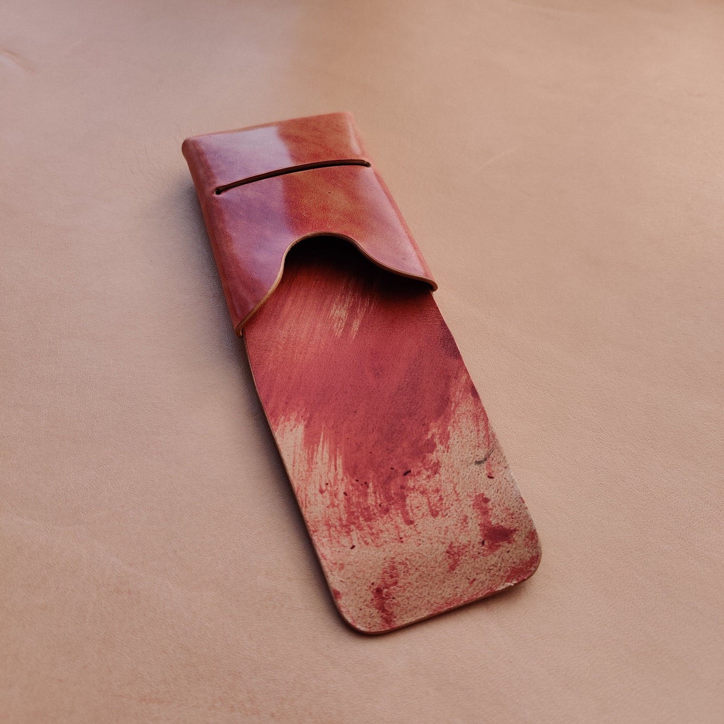 Rocado Shell Cordovan Stitchless  Leather Mini Cards Wallet, Origami Minimalist Wallet, EDC Card Holder Case