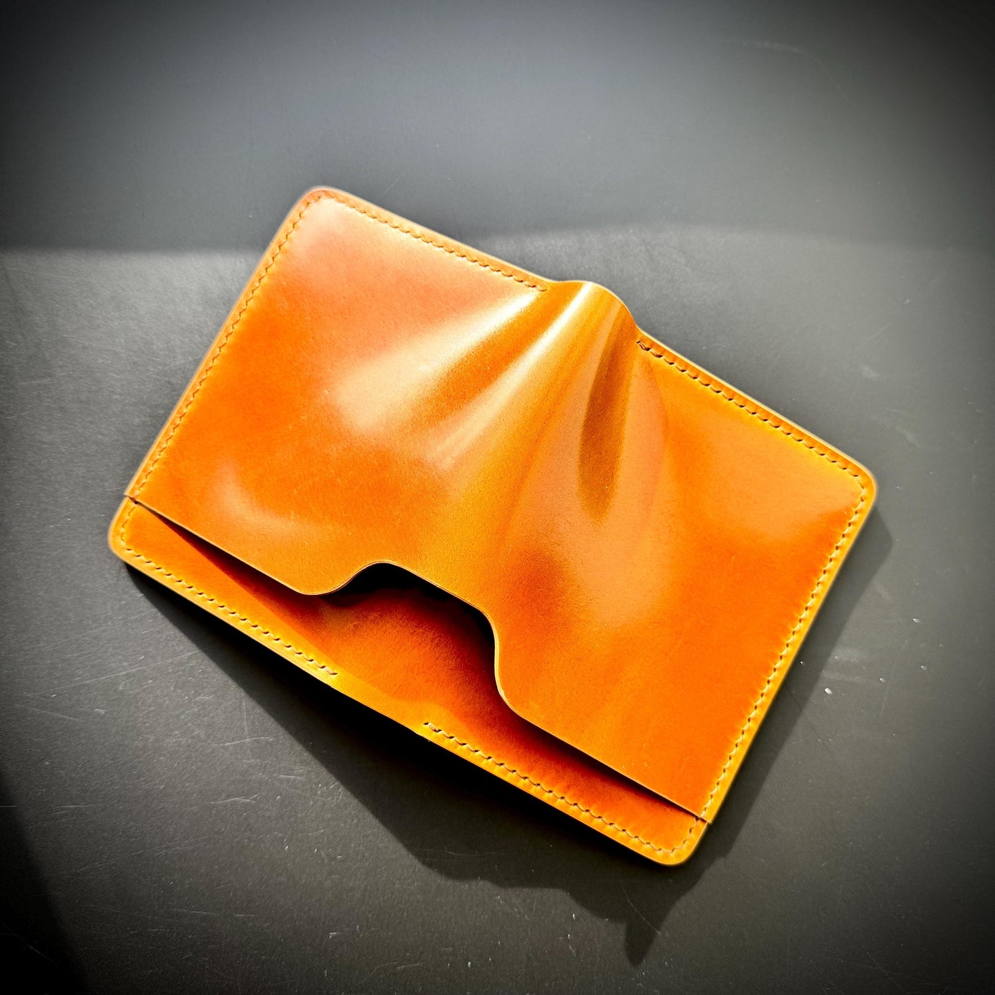 Rocado Shell Cordovan leather bifold wallet