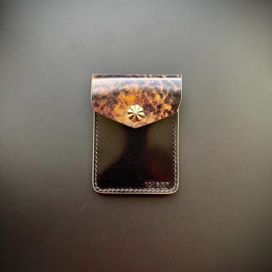 Rocado Shell Cordovan EDC Slim Pocket Wallet with Concho Snap