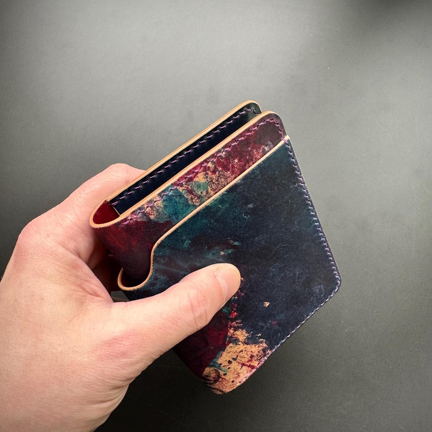 Rocado Shell Cordovan leather bifold wallet