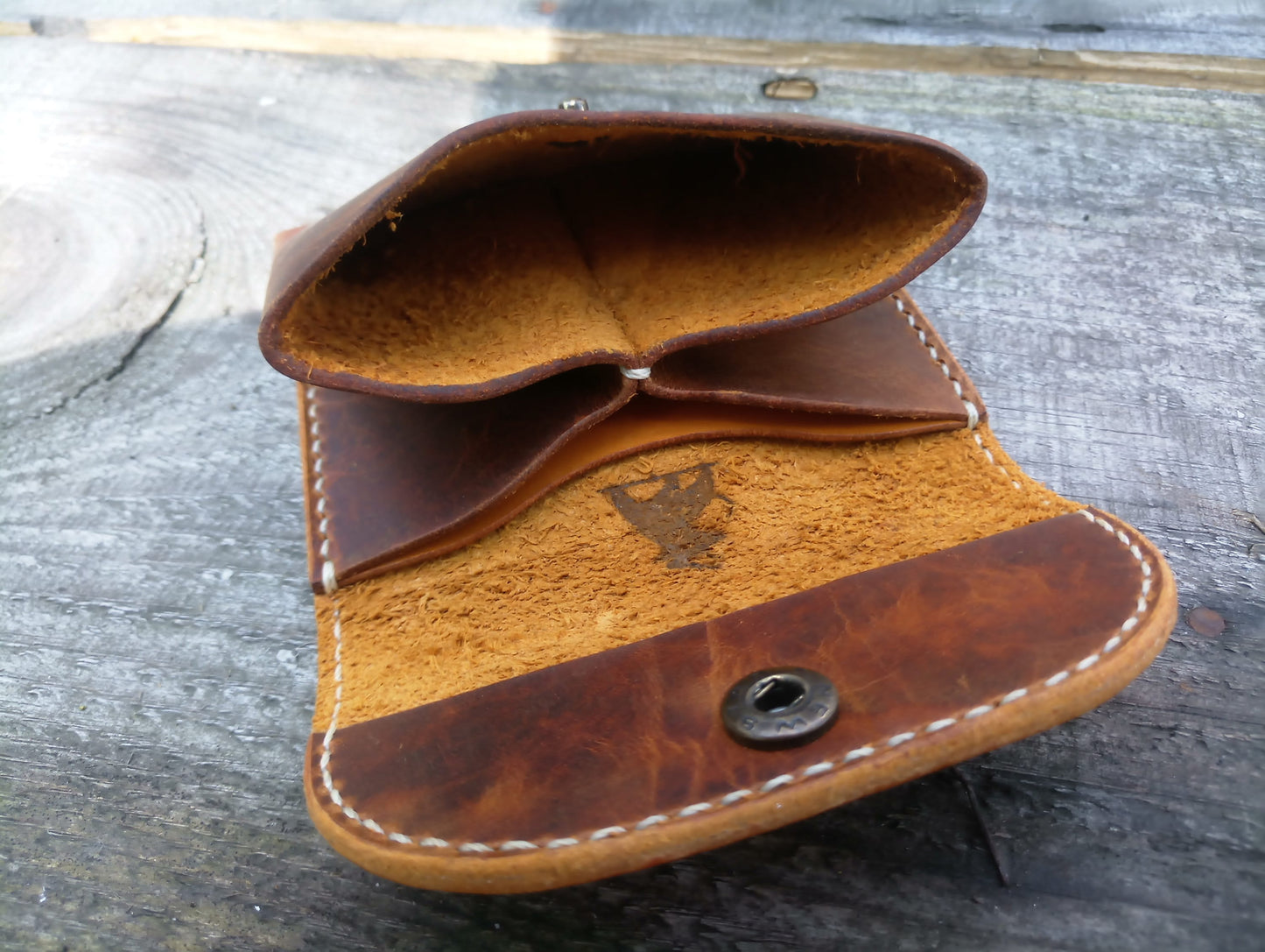 Leather Origami Wallet, Minimalist Pocket Wallet, Coin Purse And Card Case Wallet, Leather Card Holder