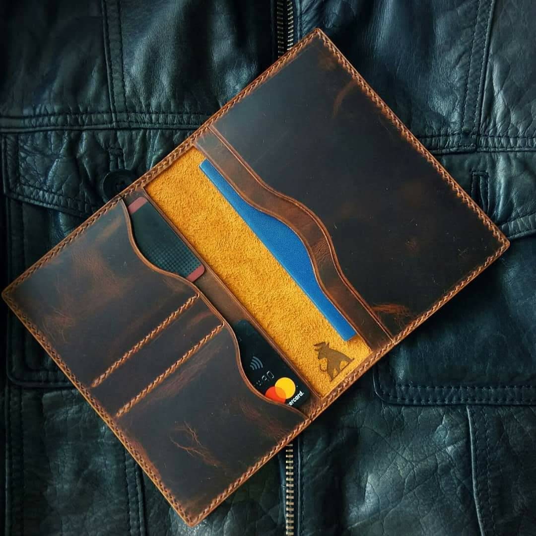 Leather Passport Holder,  Case For Documents And Credit Cards, Passport Case, Travel Wallet