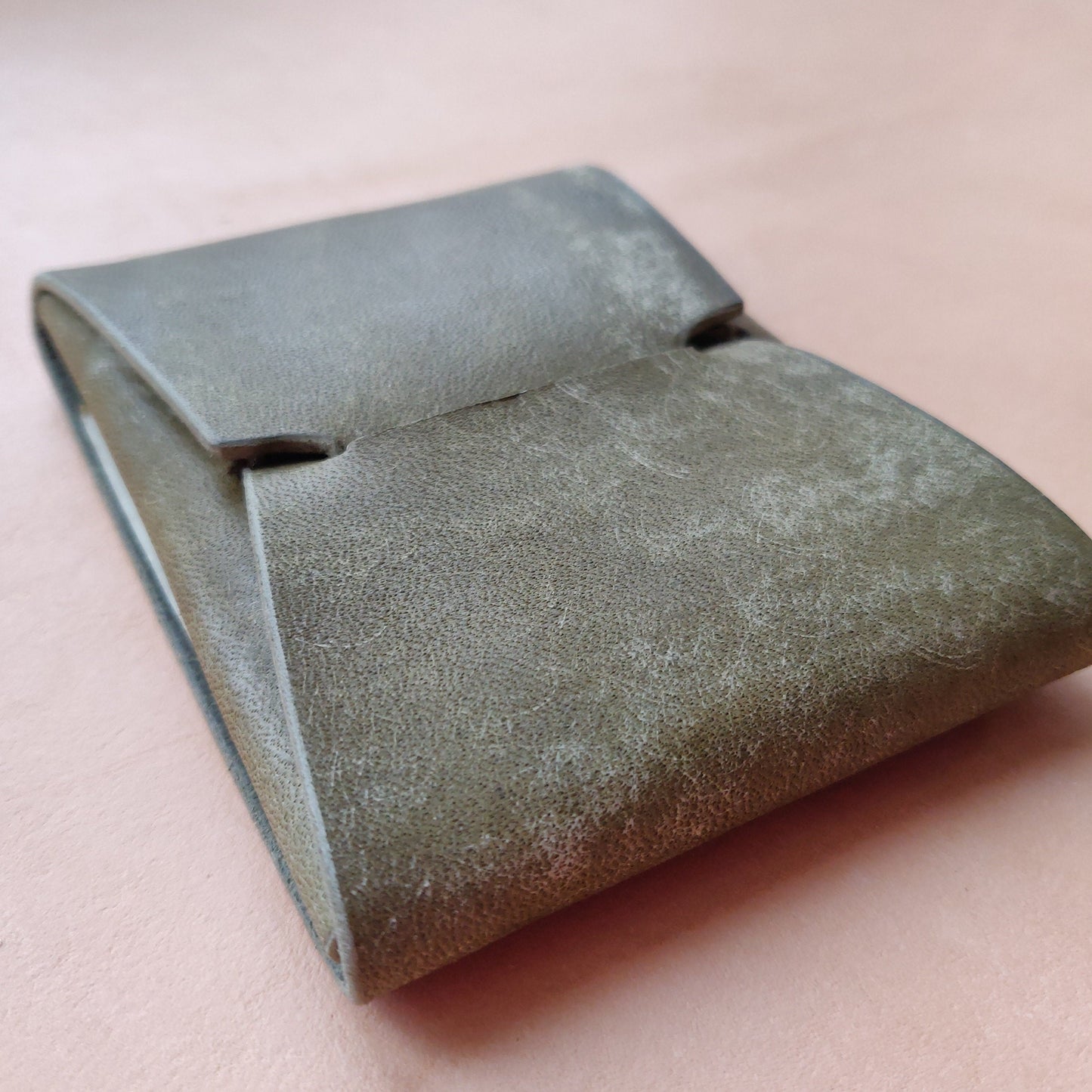 Stitchless Leather Cards Wallet, Origami Minimalist Wallet, EDC Card Holder Case
