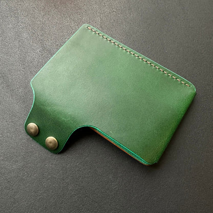 Leather Card Holder, Vegetable Tanned Pocket Mini Wallet, Minimalist Card Holder Case