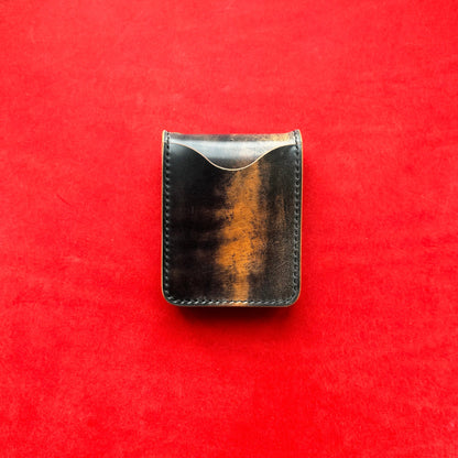 Rocado Shell Cordovan Leather vertical minimalist bifold EDC wallet