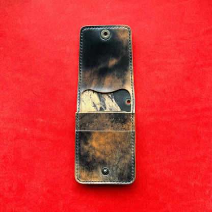 Rocado Shell Cordovan Leather vertical minimalist bifold EDC wallet