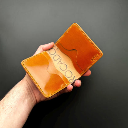 Rocado Shell Cordovan leather bifold wallet