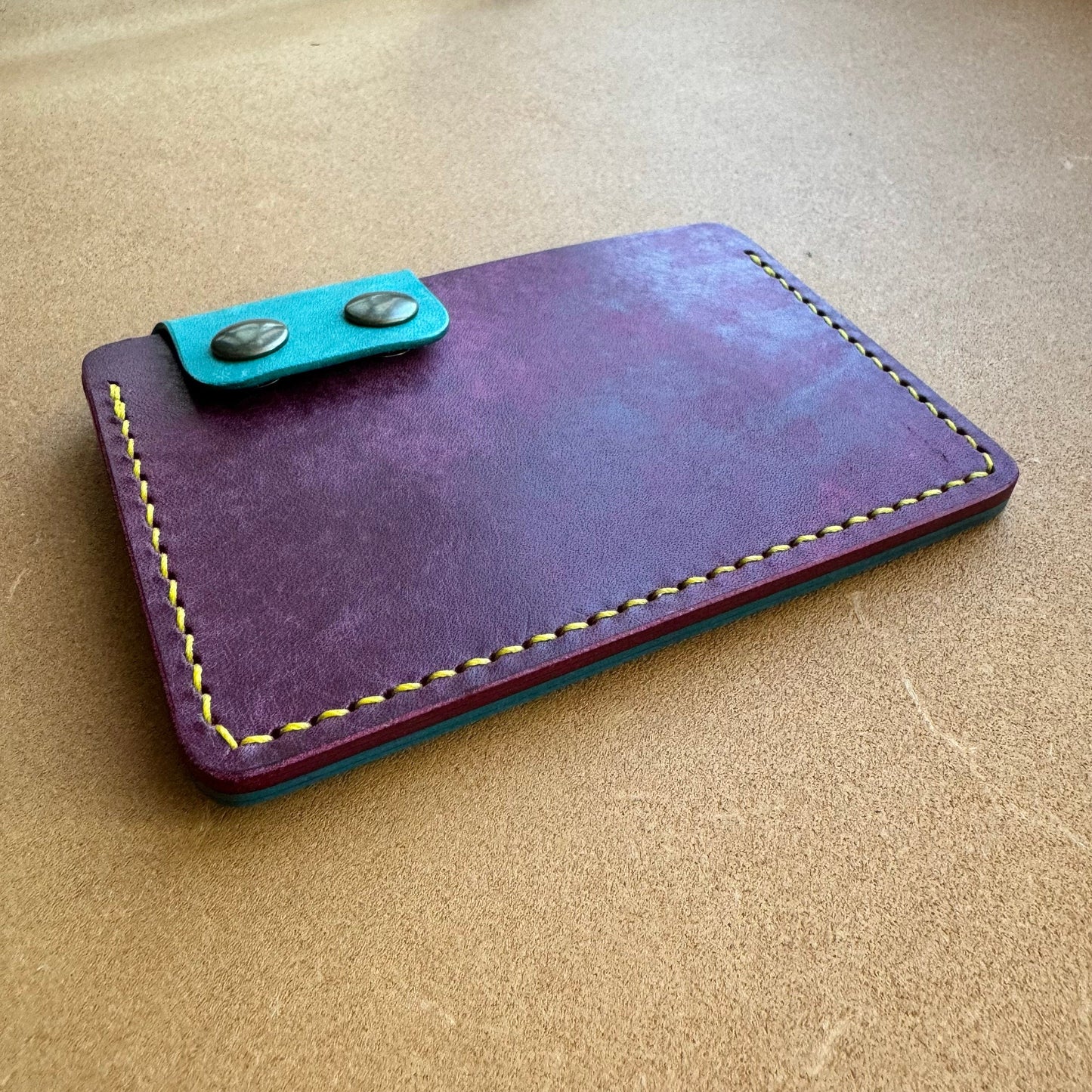 Leather Card Holder, Vegetable Tanned Pocket Mini Wallet, Minimalist Card Holder Case