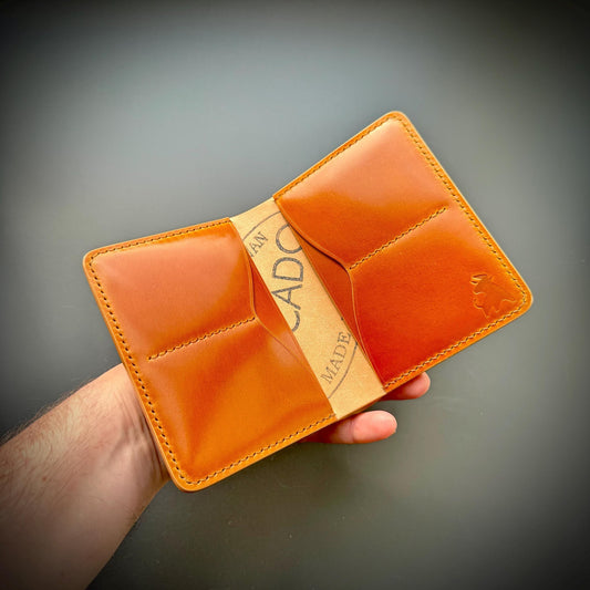 Rocado Shell Cordovan leather bifold wallet