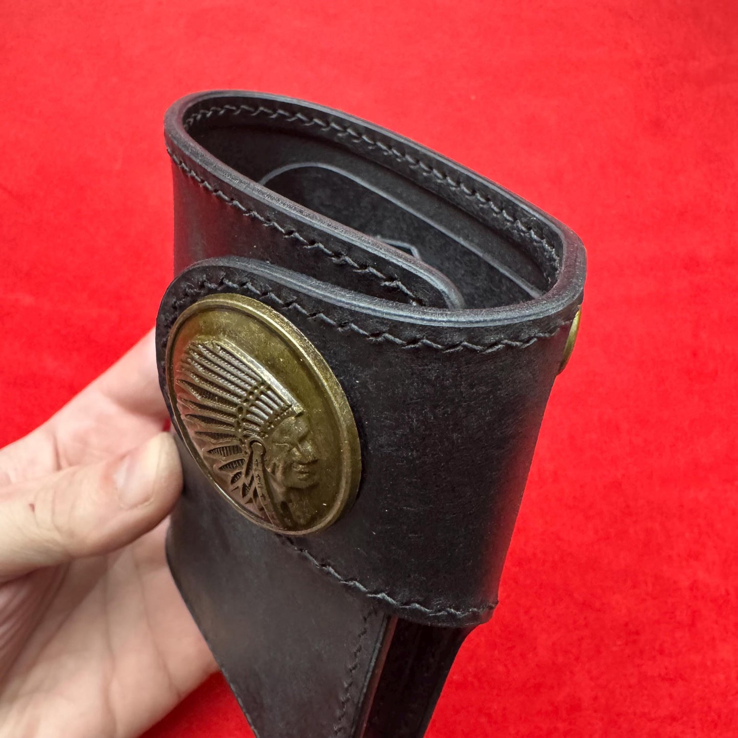 Biker Wallet With A Ring For Chain Or Lanyard, Veg Tanned Travel Western Wallet