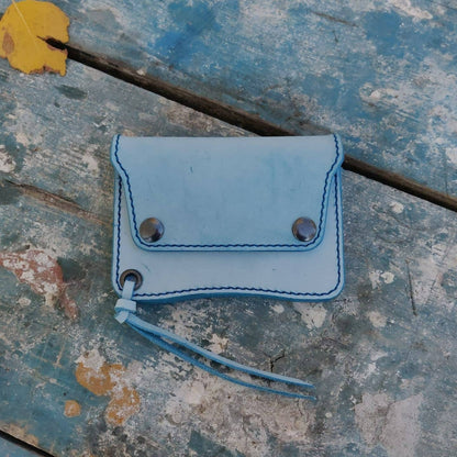 Short Trucker Wallet With A Ring For Chain or Lanyard, Stylish Wallet For Rider, Biker or Trucker