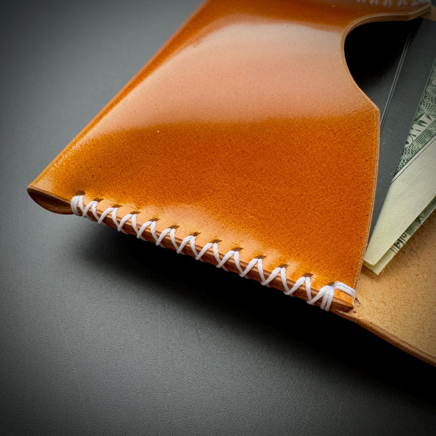 Rocado Shell Cordovan Minimalist Card Holder Wallet