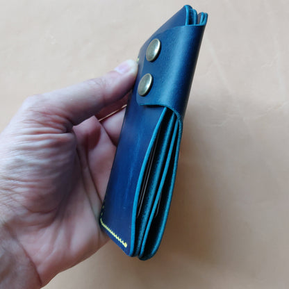 Leather Card Holder, Vegetable Tanned Pocket Mini Wallet, Minimalist Card Holder Case