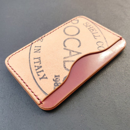 Shell Cordovan Wallet, Horizontal Leather Card Wallet, Minimalist Slim Luxury Wallet